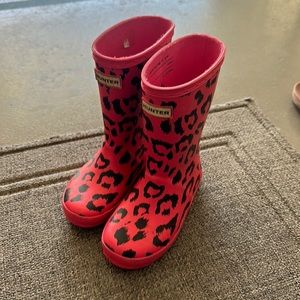 Pink leopard Hunter rain boot